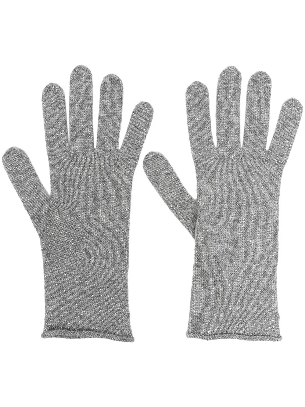 

Fabiana Filippi guantes tejido brillantes - Gris