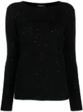 Fabiana Filippi sparkly long-sleeve jumper - Black
