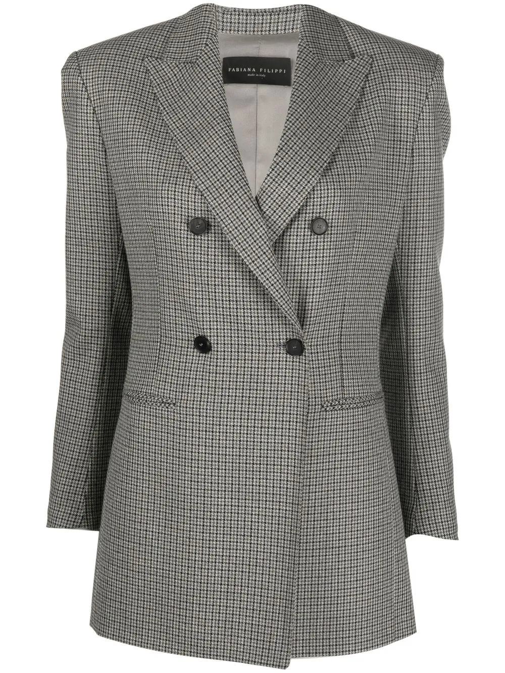 

Fabiana Filippi double breasted houndstooth blazer - Black