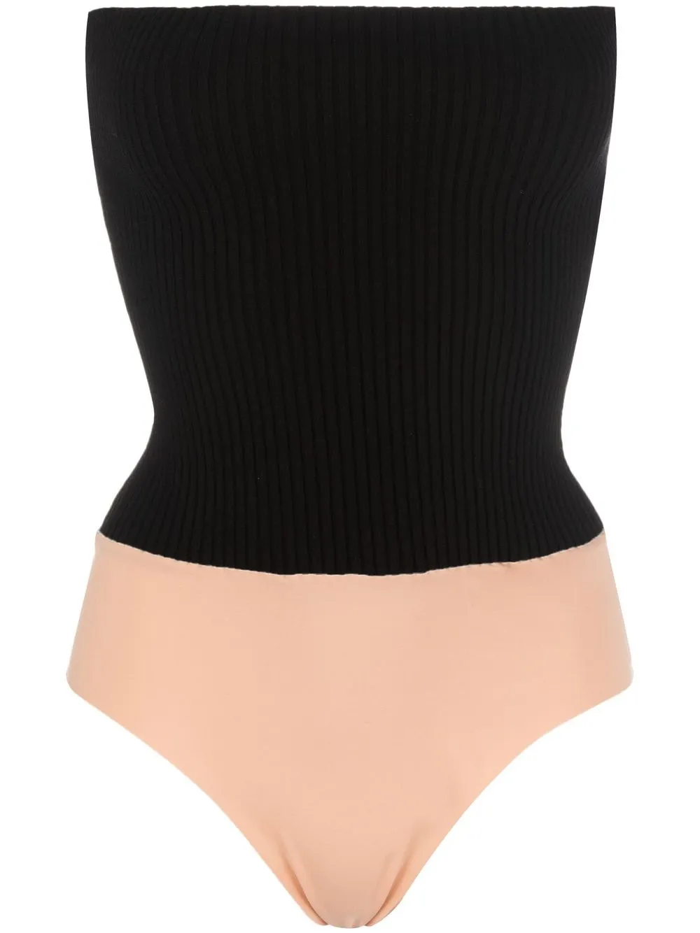 

Fabiana Filippi top tejido strapless - Negro