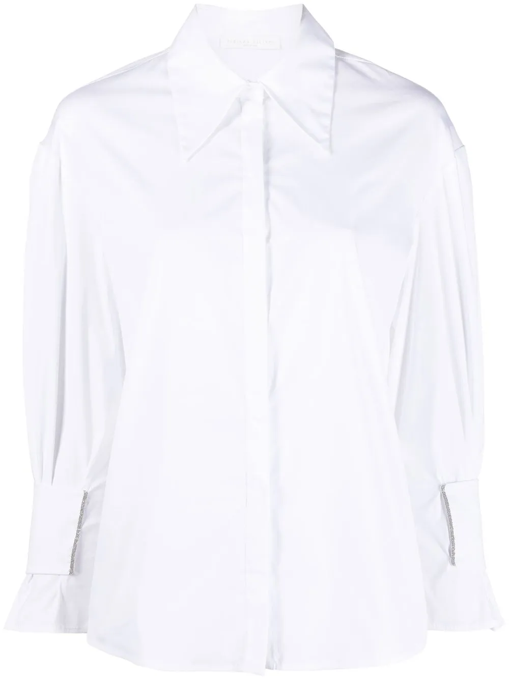 Fabiana Filippi long-sleeve bead-detail Shirt - Farfetch