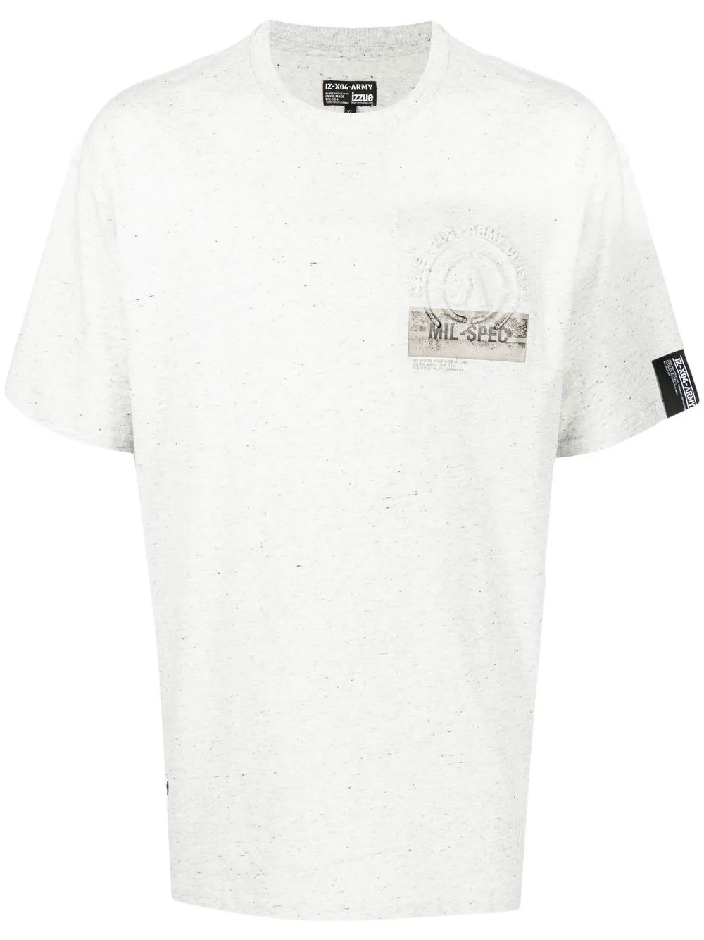 

izzue playera con logo en relieve - Gris