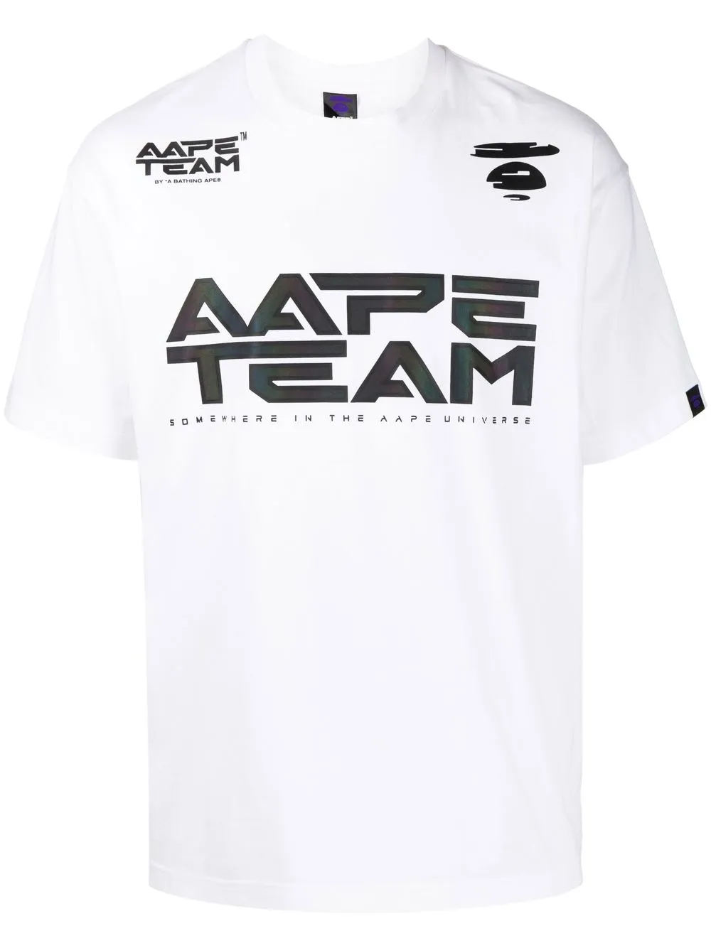 

AAPE BY *A BATHING APE® playera manga corta con estampado gráfico - Blanco