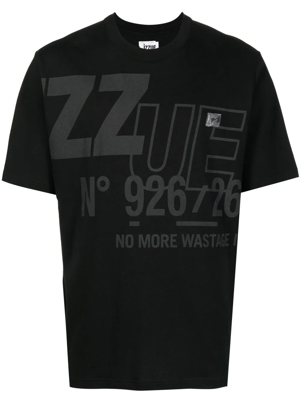 

izzue playera con logo estampado - Negro