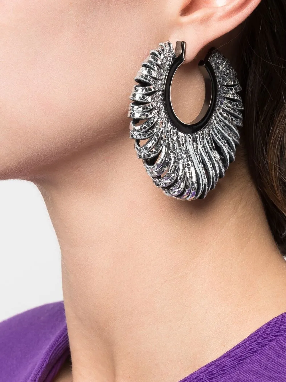 SOLE STUDIO Revolve Textured Hoop Earrings Farfetch