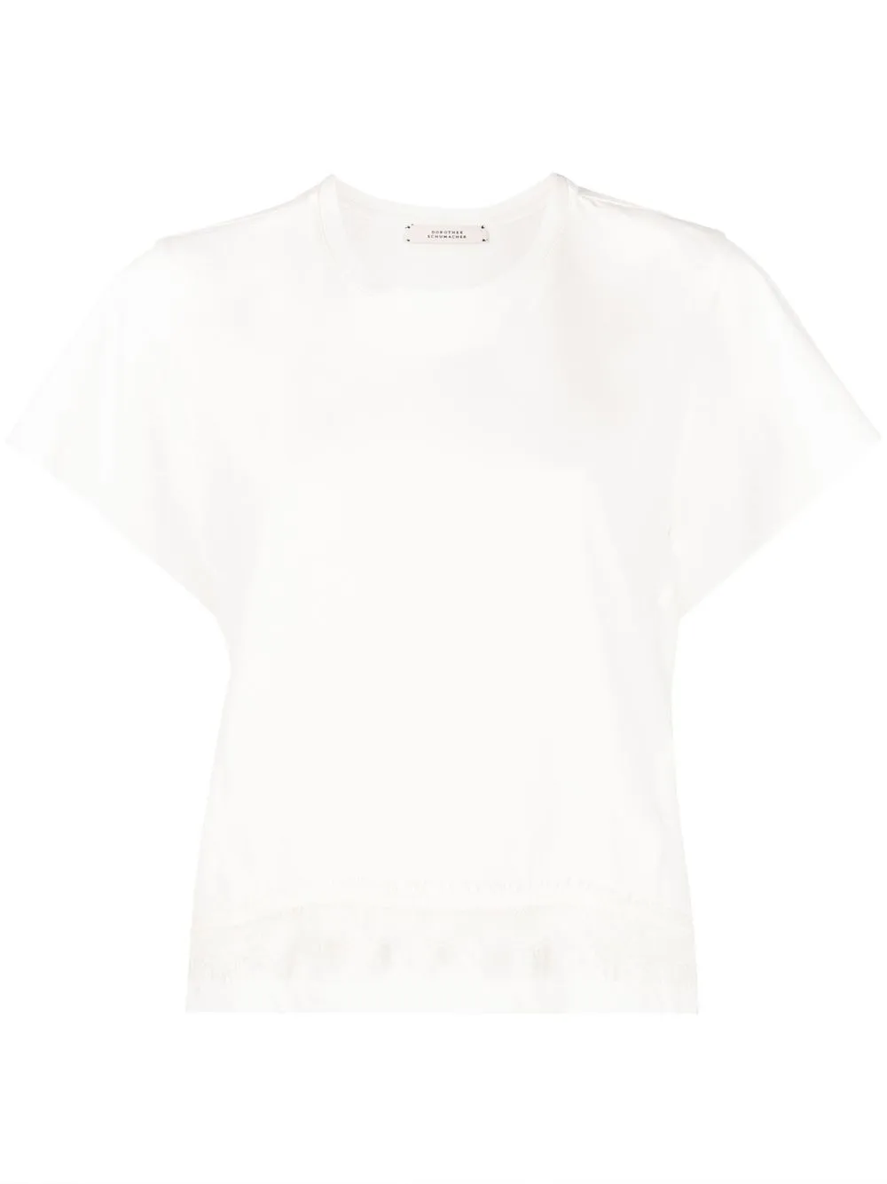 

Dorothee Schumacher playera con paneles de encaje - Blanco