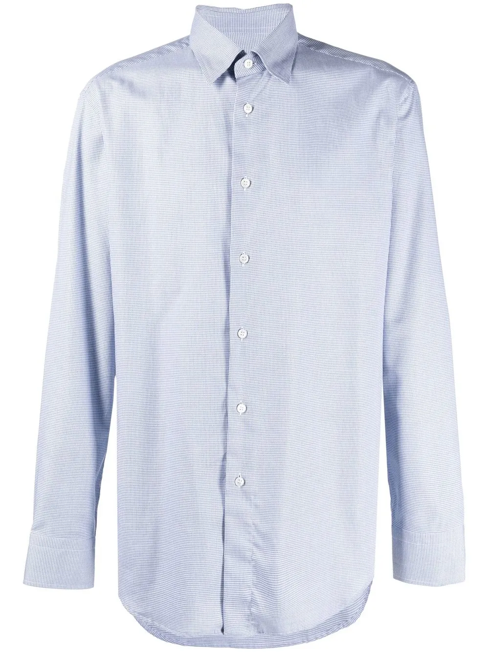 

Brioni camisa bordada con botones - Azul