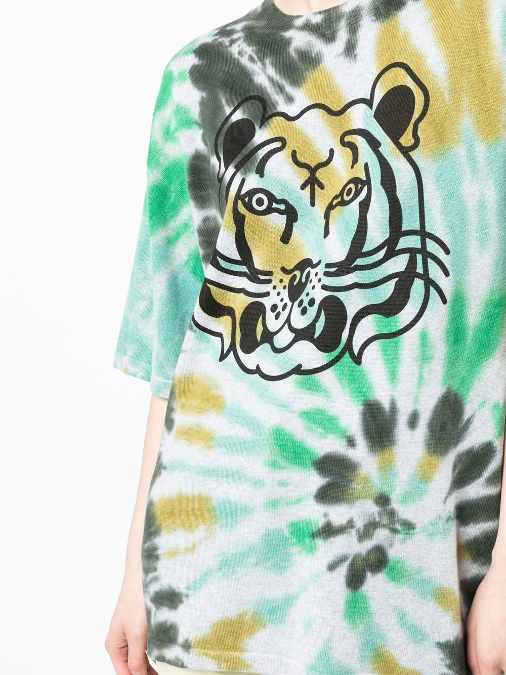 Kenzo tiger-print tie-dye T-shirt Women