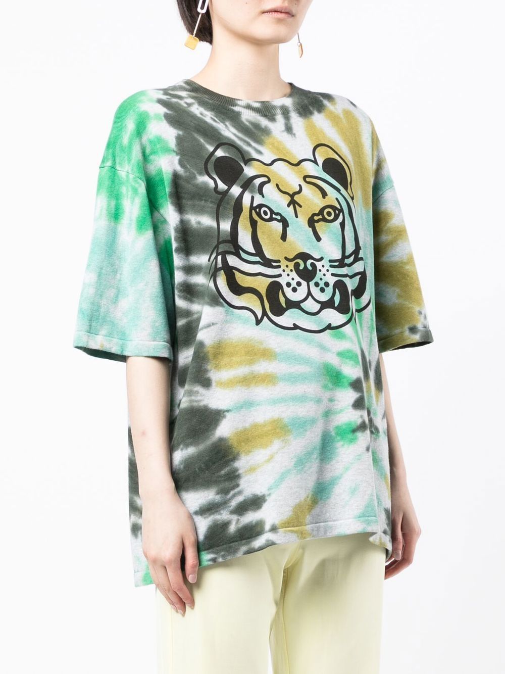 Kenzo tiger-print tie-dye T-shirt Women