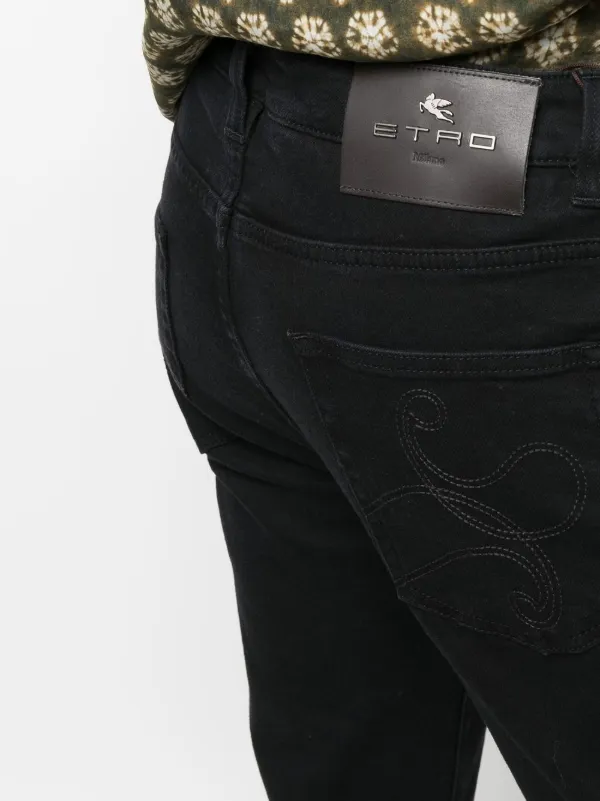 ETRO スリムジーンズ | ブラック | FARFETCH JP