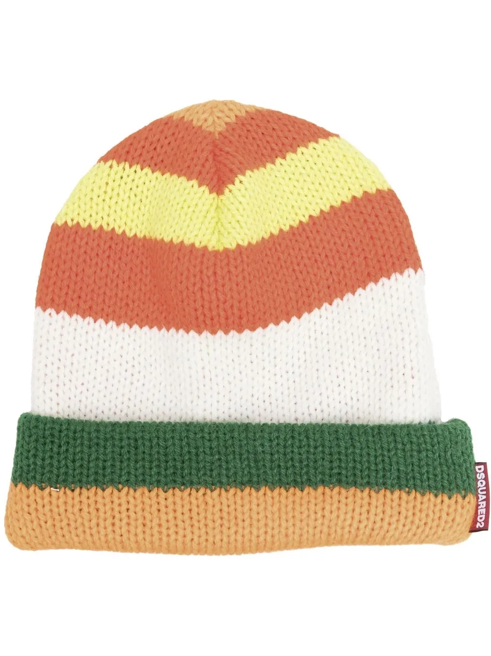 

Dsquared2 gorro de tejido a rayas - Blanco