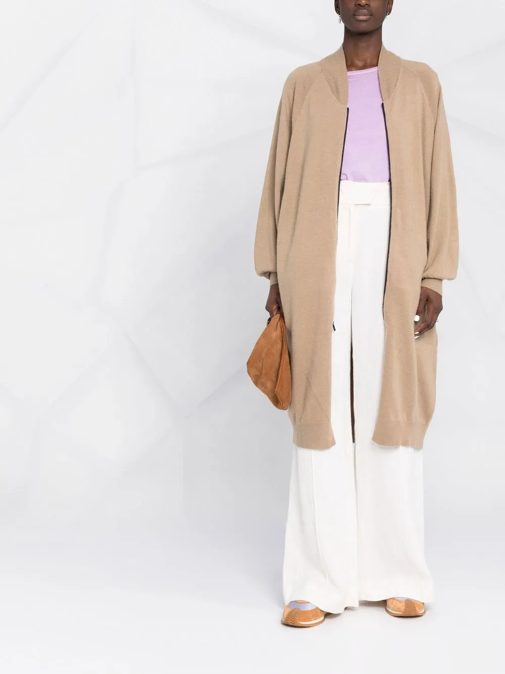  Fear Of God Essentials Strickmantel Mit Logo Patch   Nude 