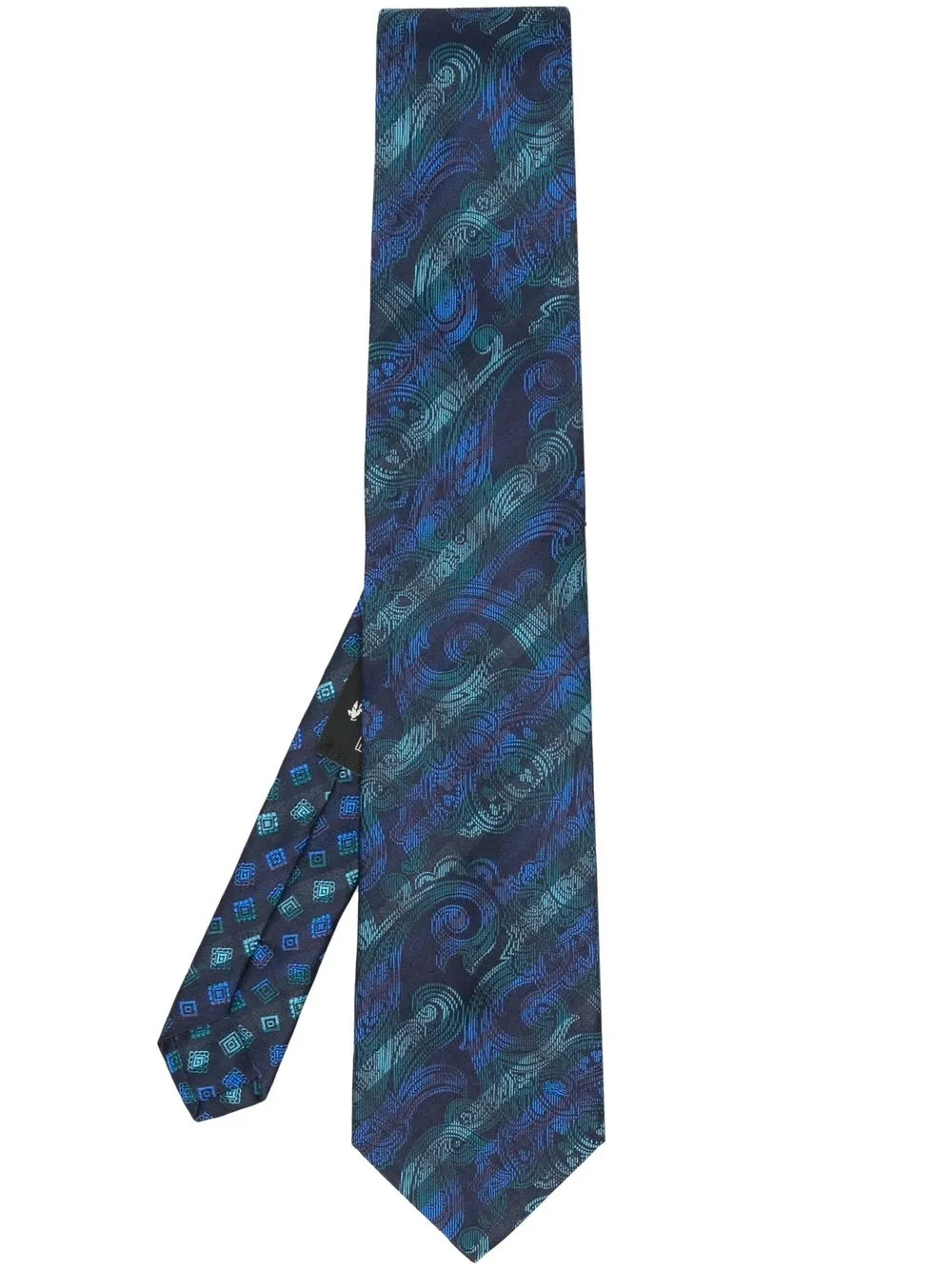 

ETRO paisley-stripe silk jacquard tie - Blue