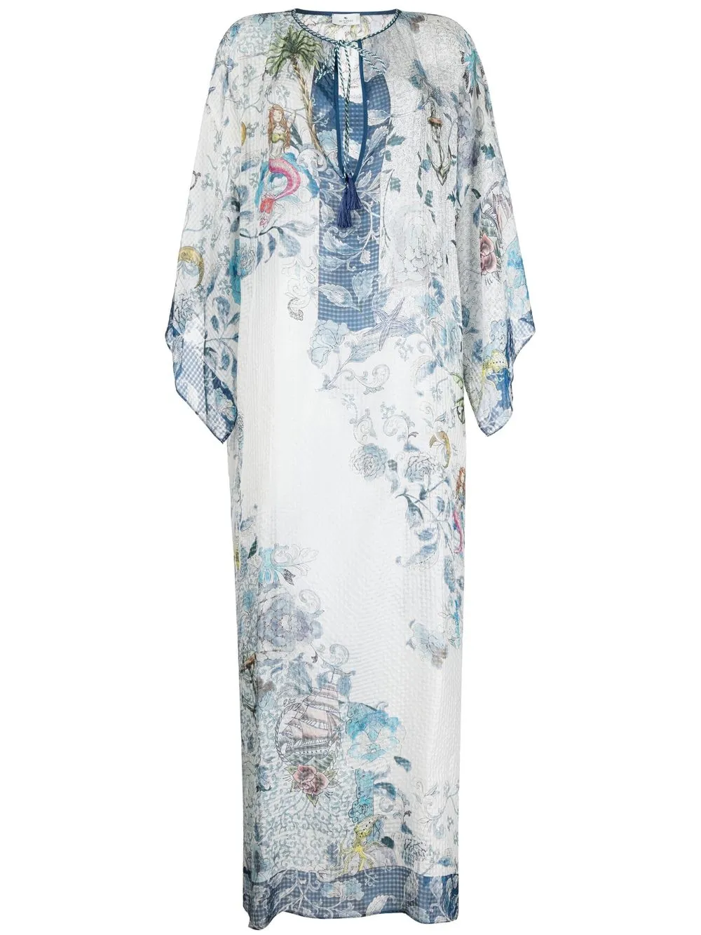 

ETRO graphic-print long-sleeve dress - Blue