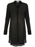 Amir Slama crinkle-finish shirt dress - Black