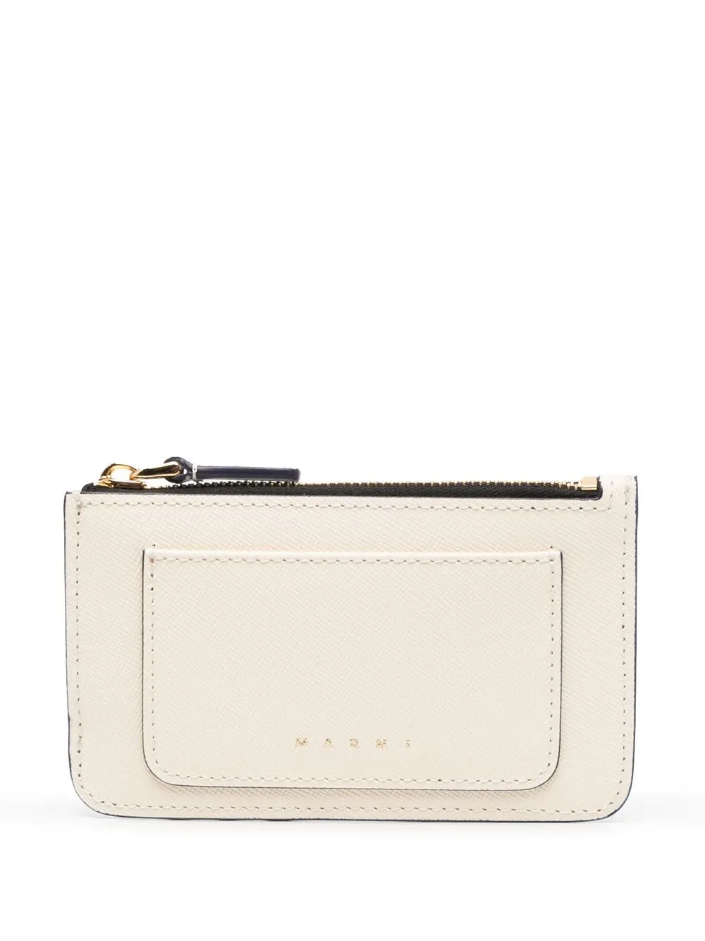 

Marni logo-print leather card case - Neutrals