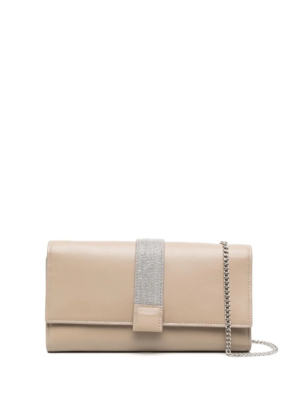 

Fabiana Filippi leather beaded purse-bag - Neutrals