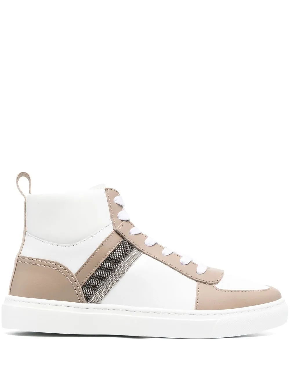 

Fabiana Filippi bead-embellished high-top sneakers - White