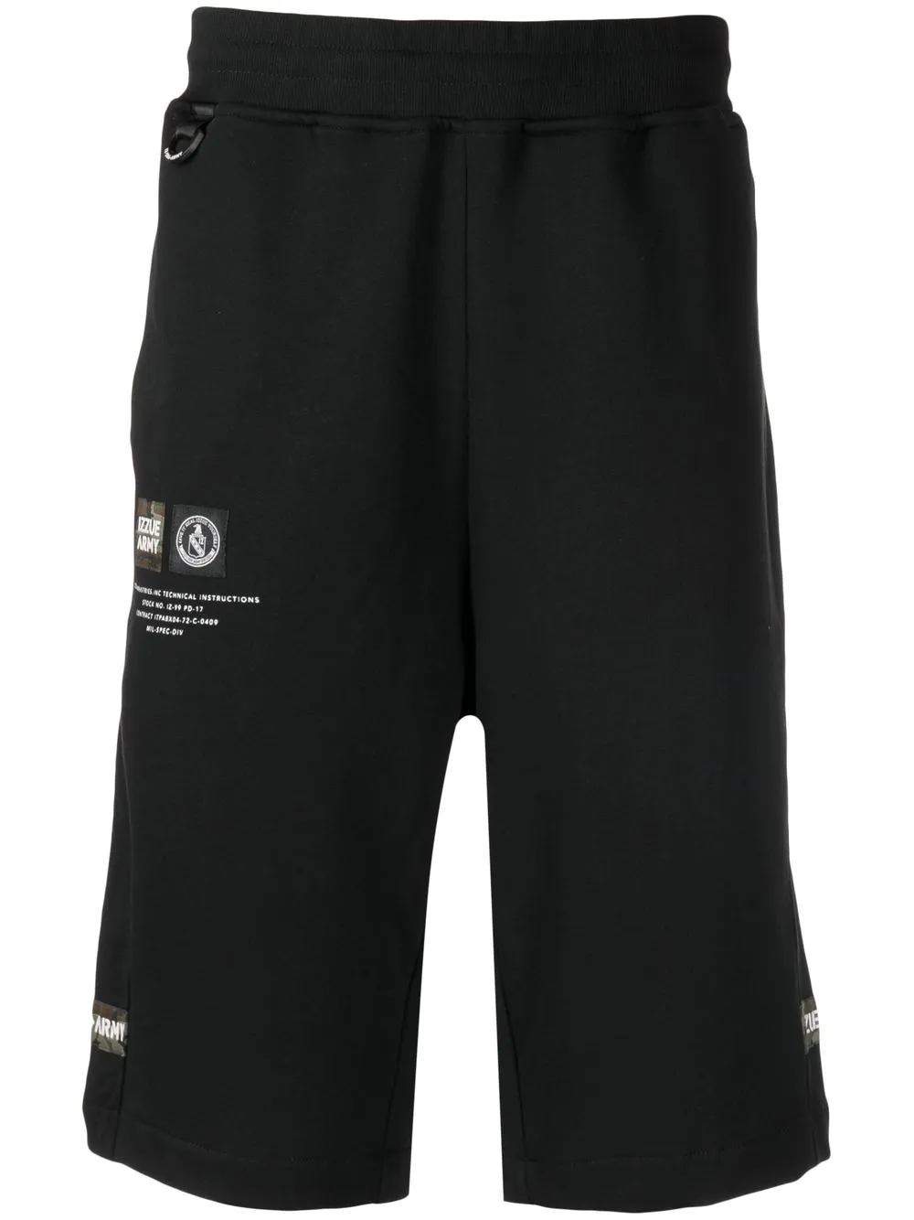 

izzue bermudas con parche del logo - Negro