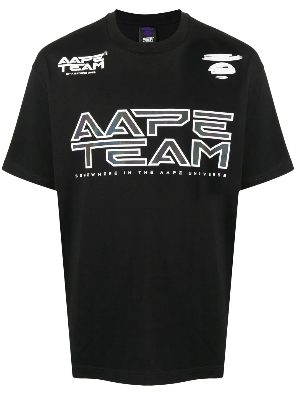 

AAPE BY *A BATHING APE® playera manga corta con estampado gráfico - Negro