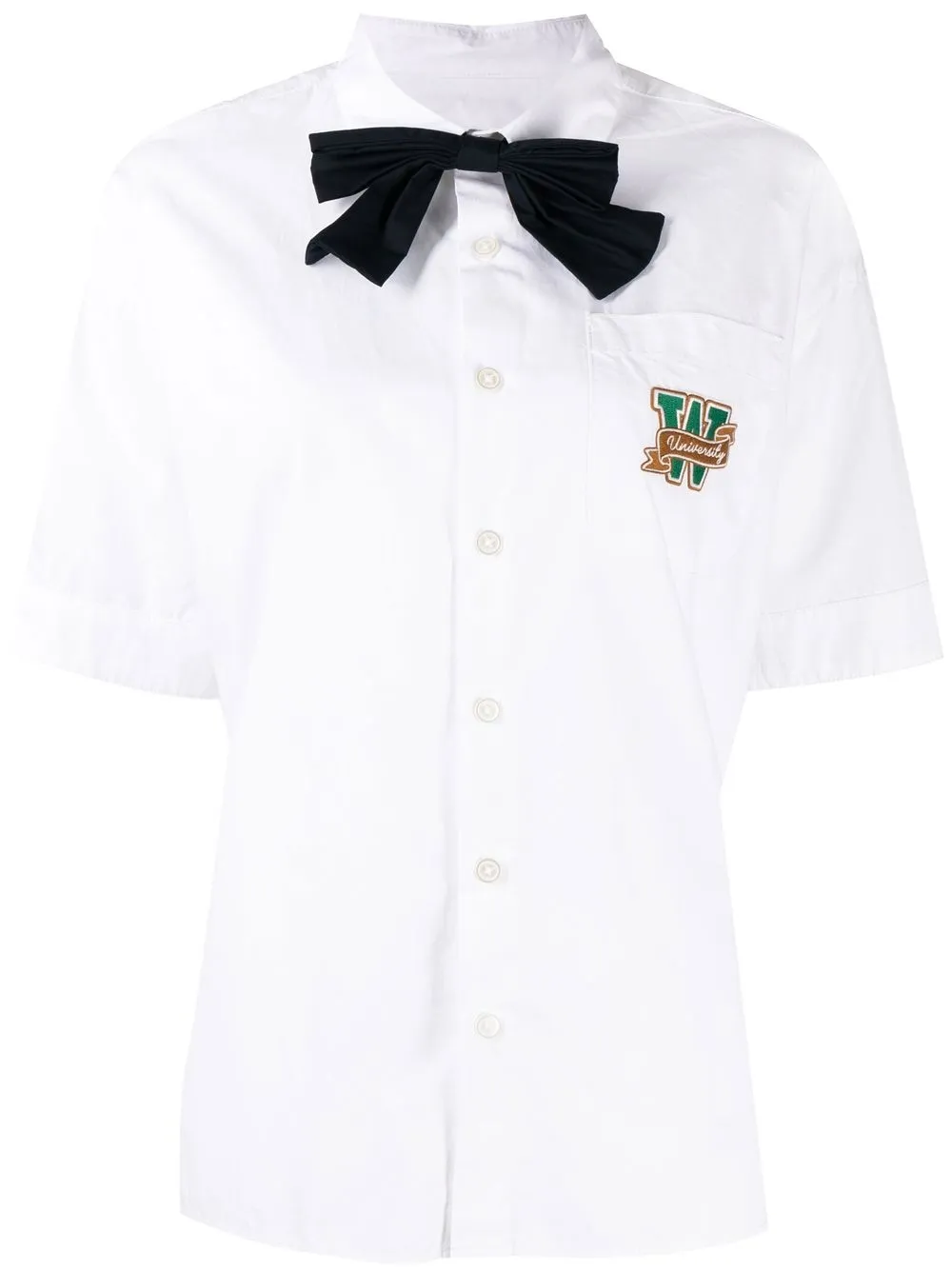 

CHOCOOLATE bow-detail short-sleeve shirt - White