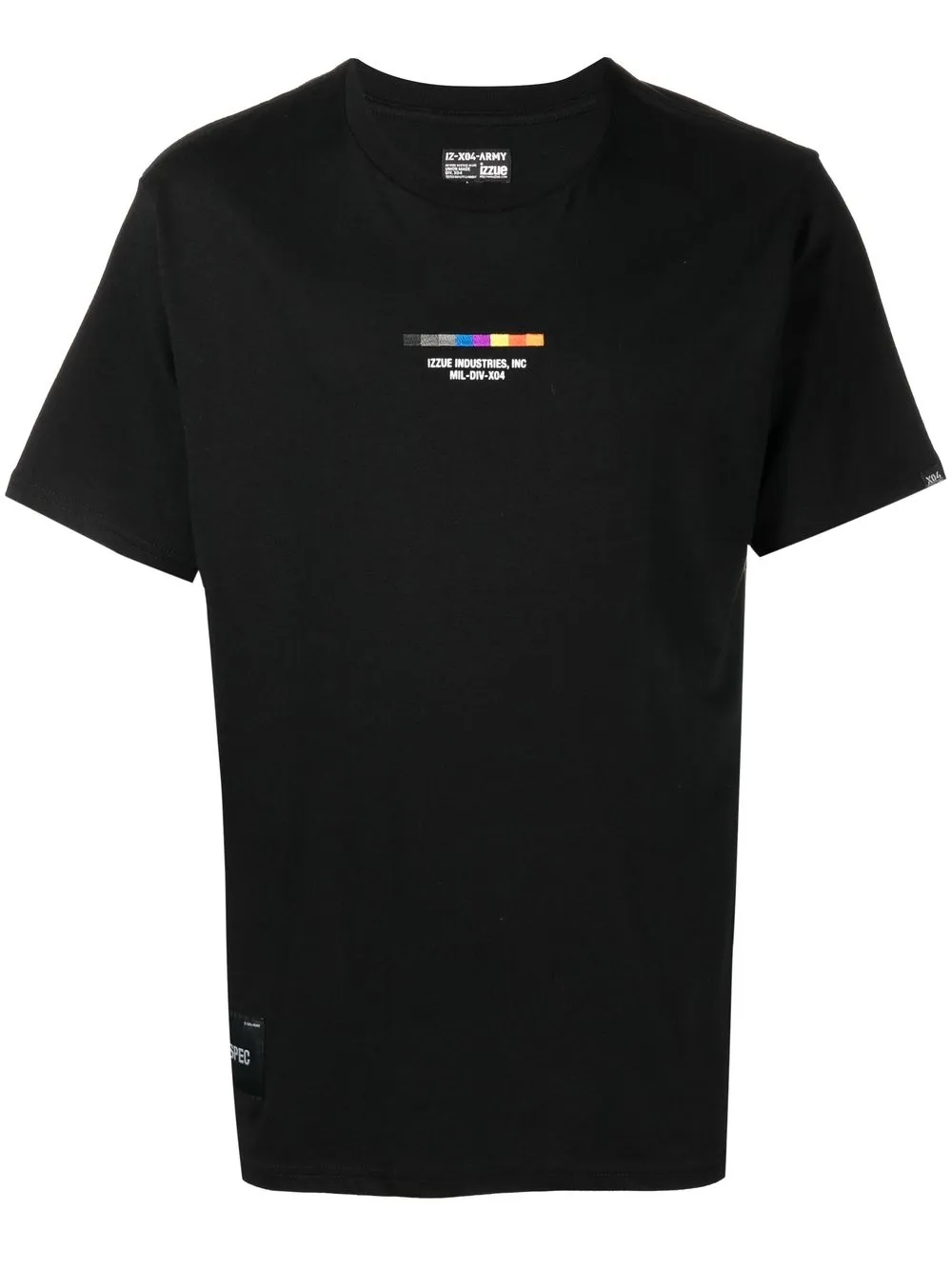 

izzue logo-print detail T-shirt - Black