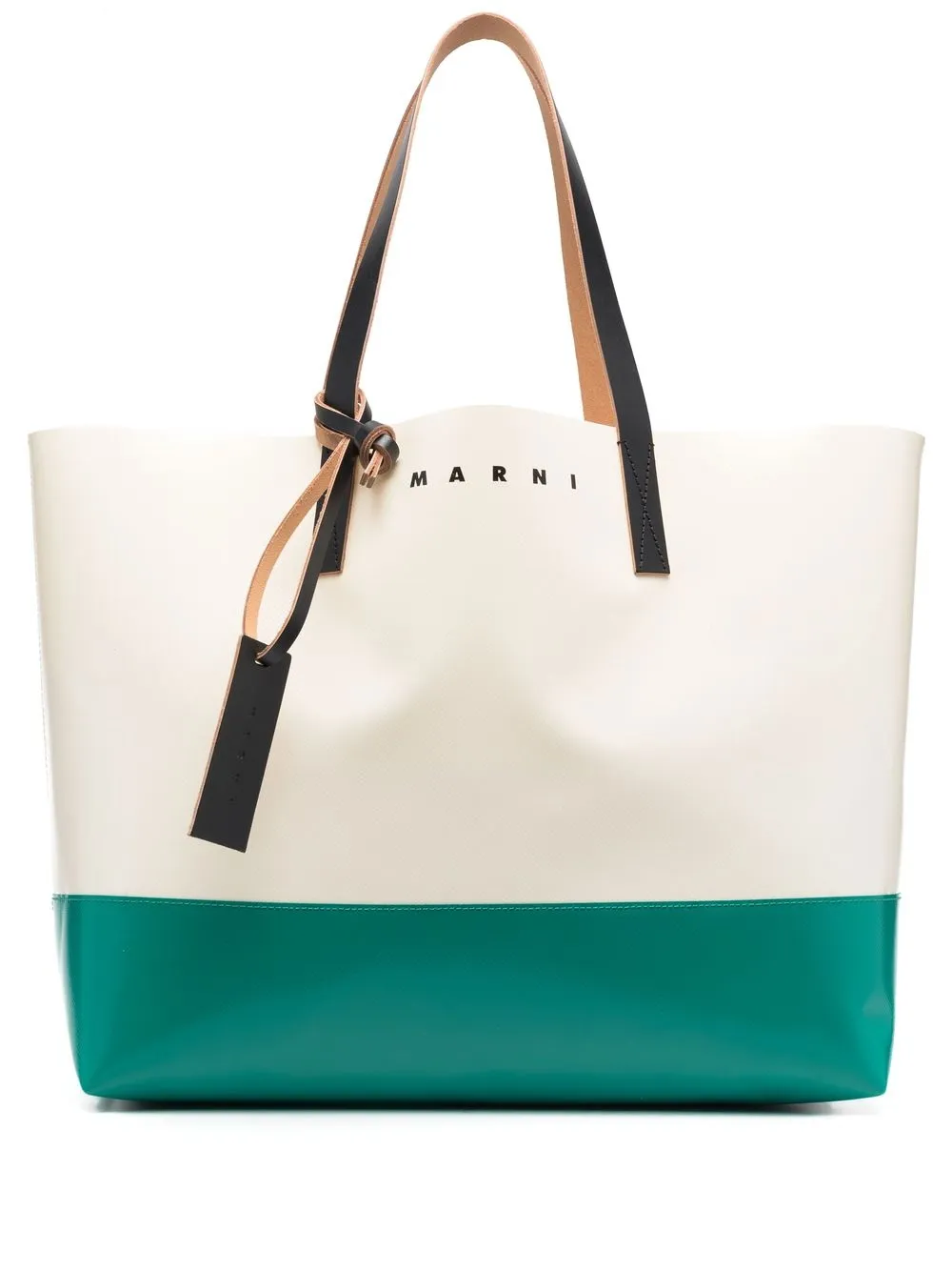 

Marni tote con logo y diseño de dos tonos - Neutro