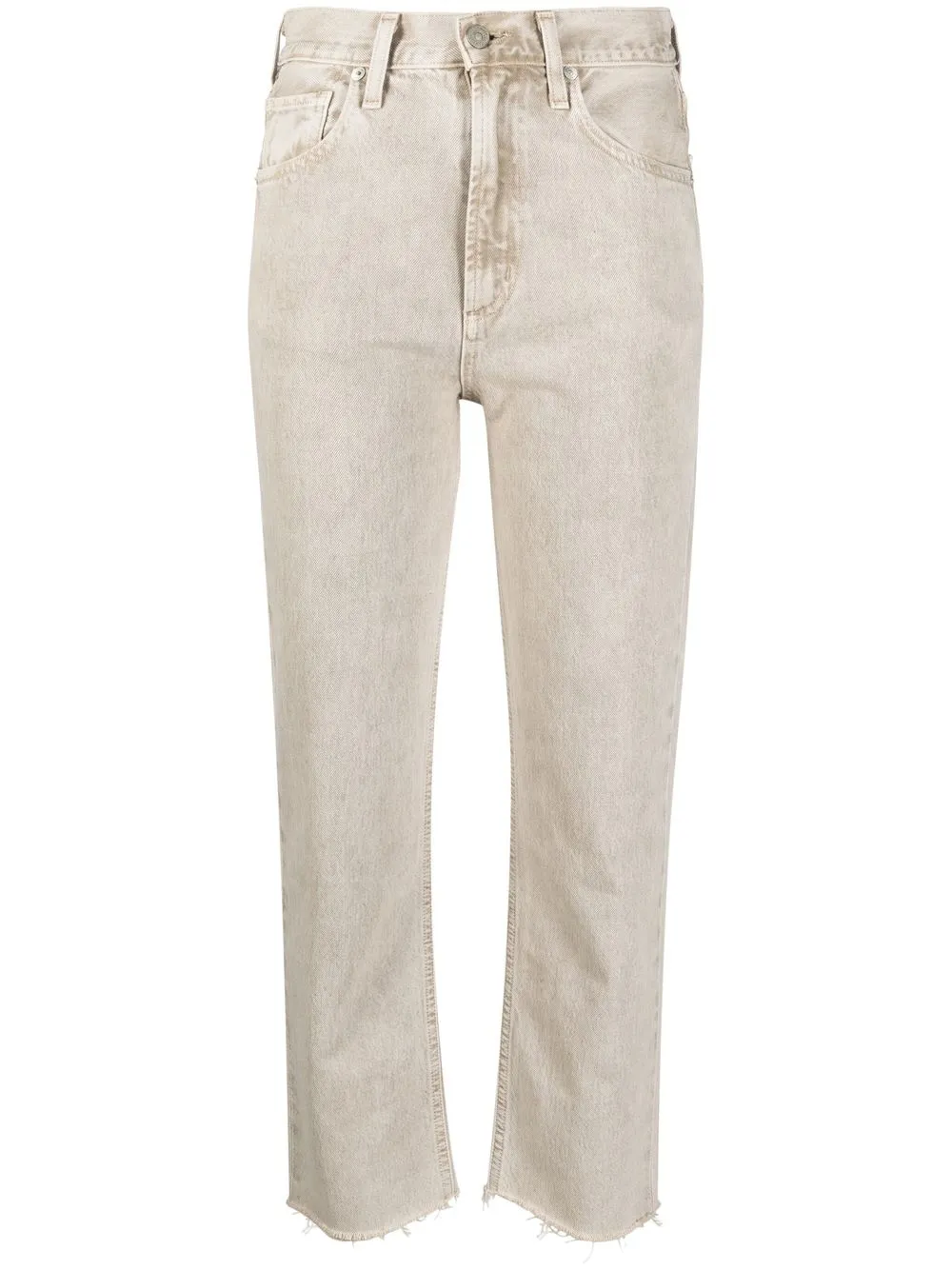 

Cotton Citizen Daphne cropped straight jeans - Neutrals