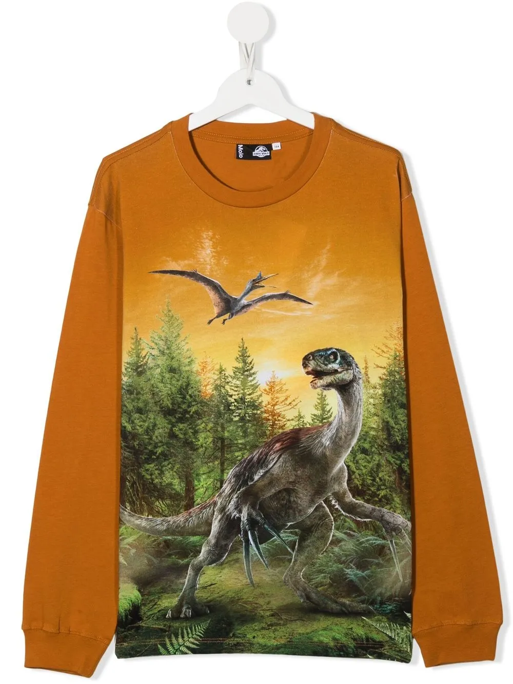 

Molo TEEN Rube Forest Dino-print organic cotton sweatshirt - Orange