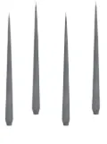 Zaha Hadid Design tapered set of four candles - Grey