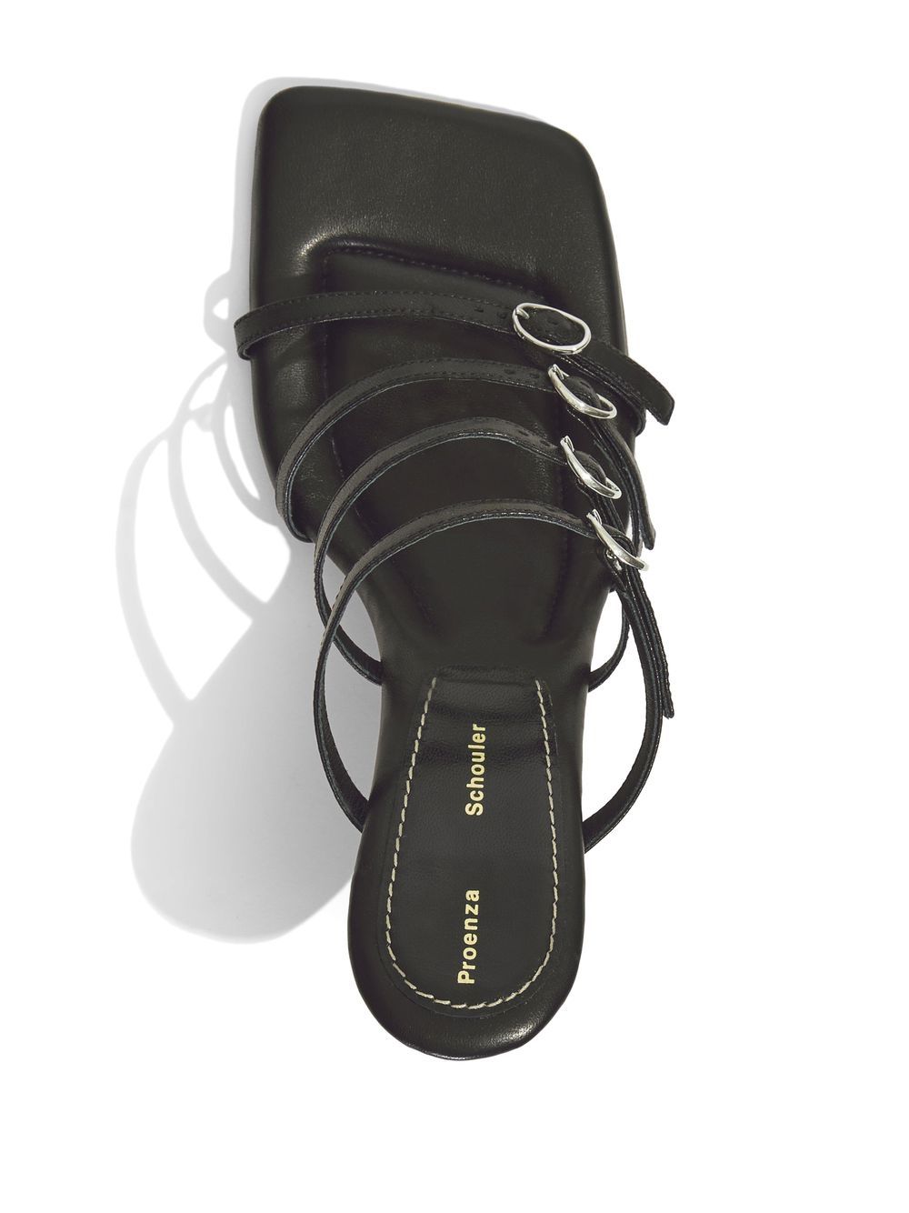 Shop Proenza Schouler 90mm Square Toe Sandals In Black