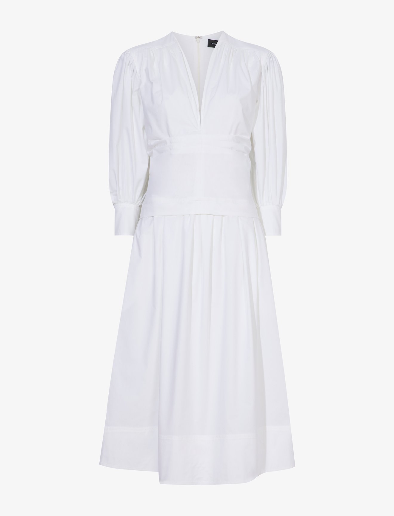 Poplin V-neck Dress #4