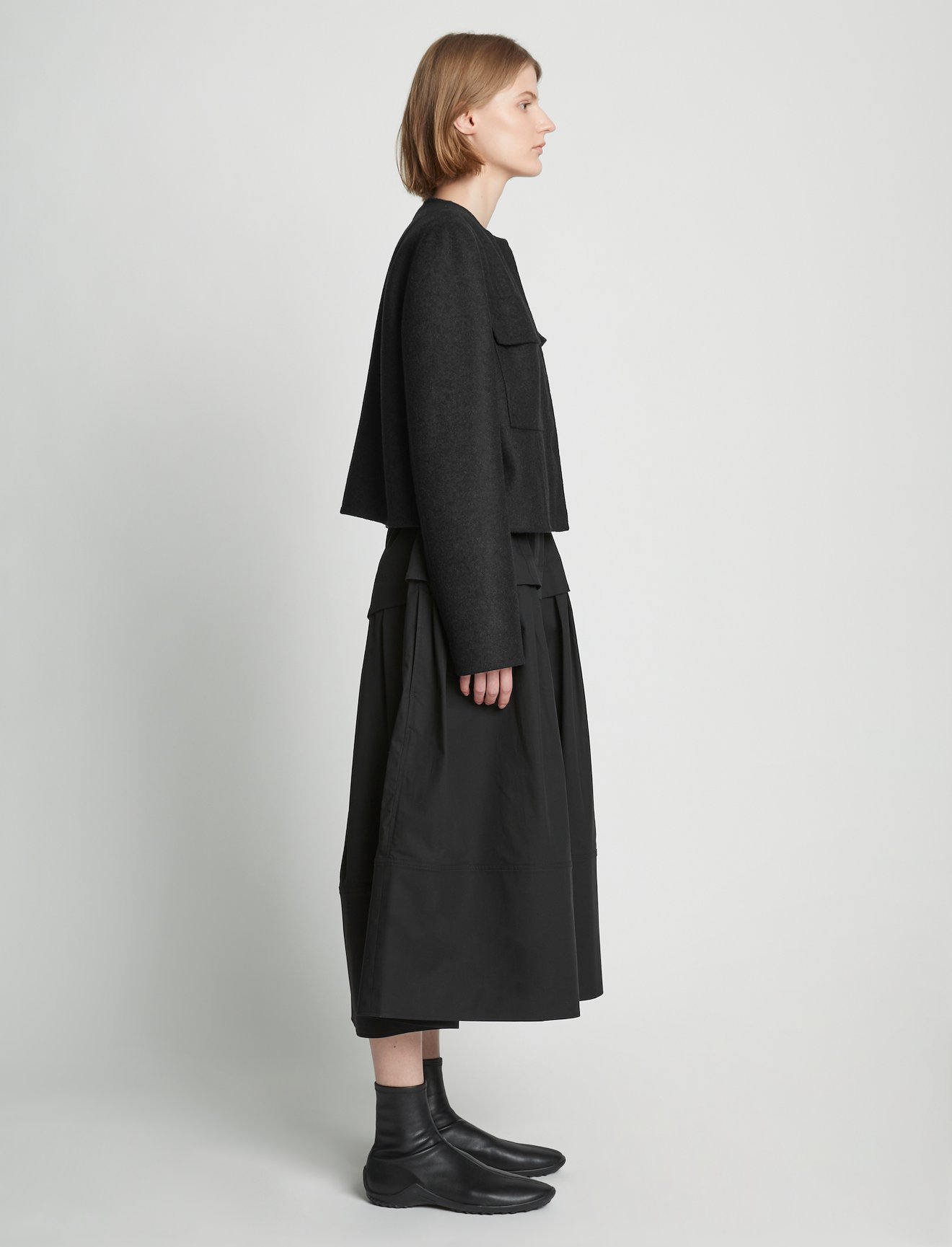 Eco Wool Double Face Crop Jacket #2