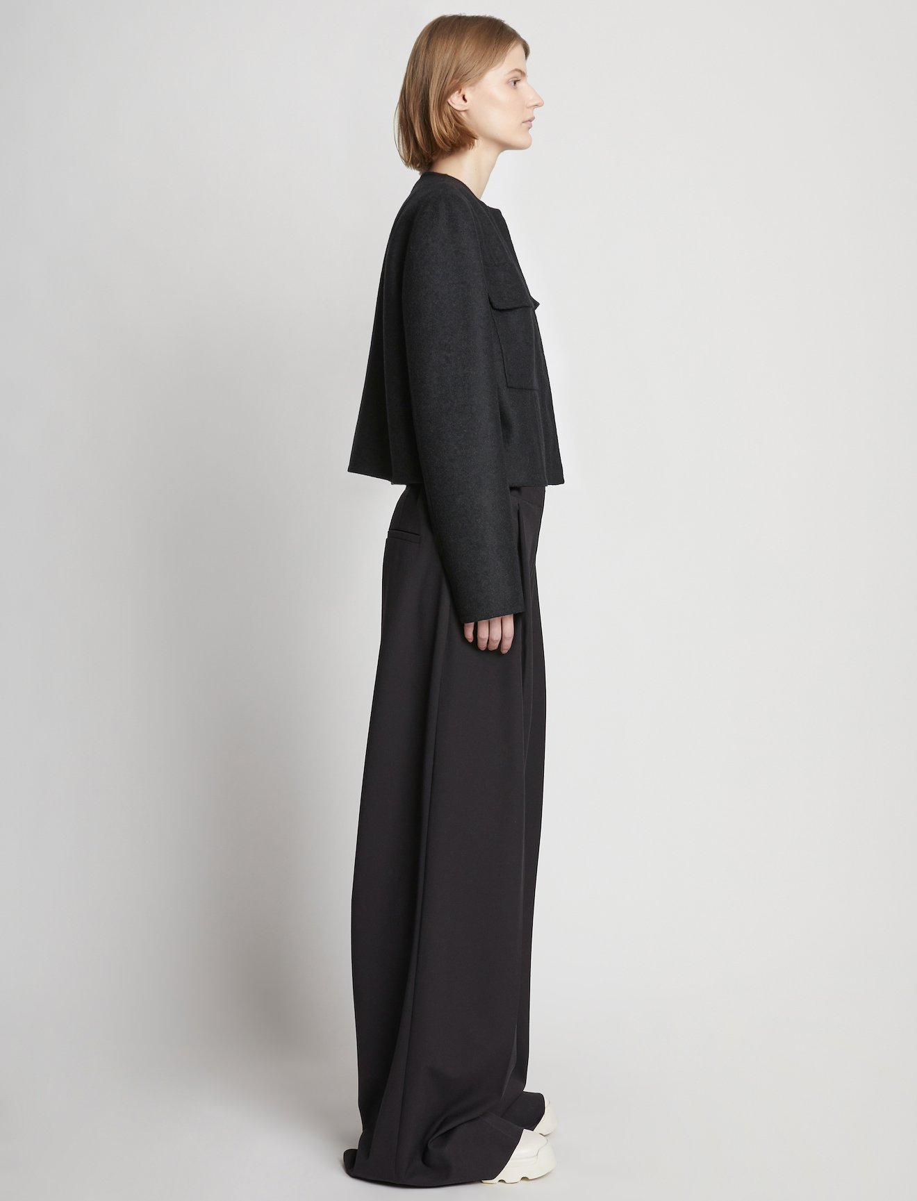Eco Wool Double Face Crop Jacket #2