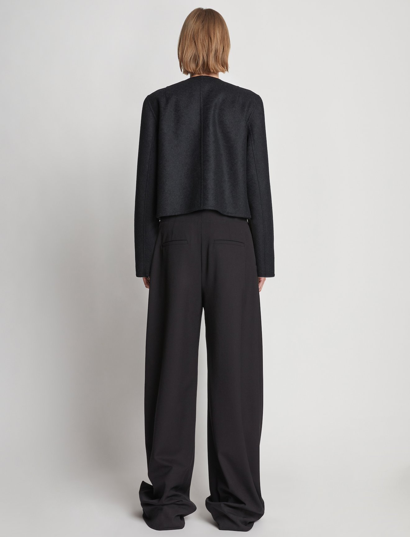 Eco Wool Double Face Crop Jacket #3