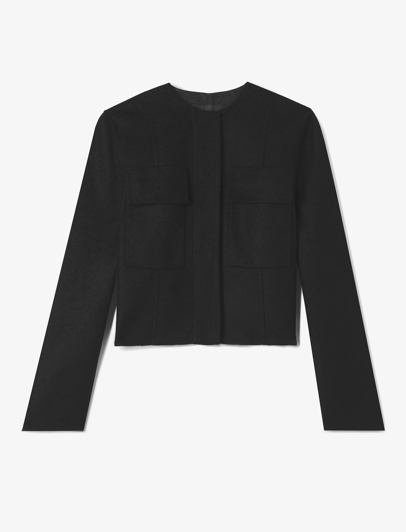 Eco Wool Double Face Crop Jacket #5