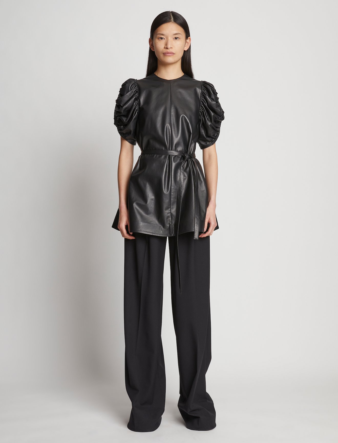 Leather Belted Top #1