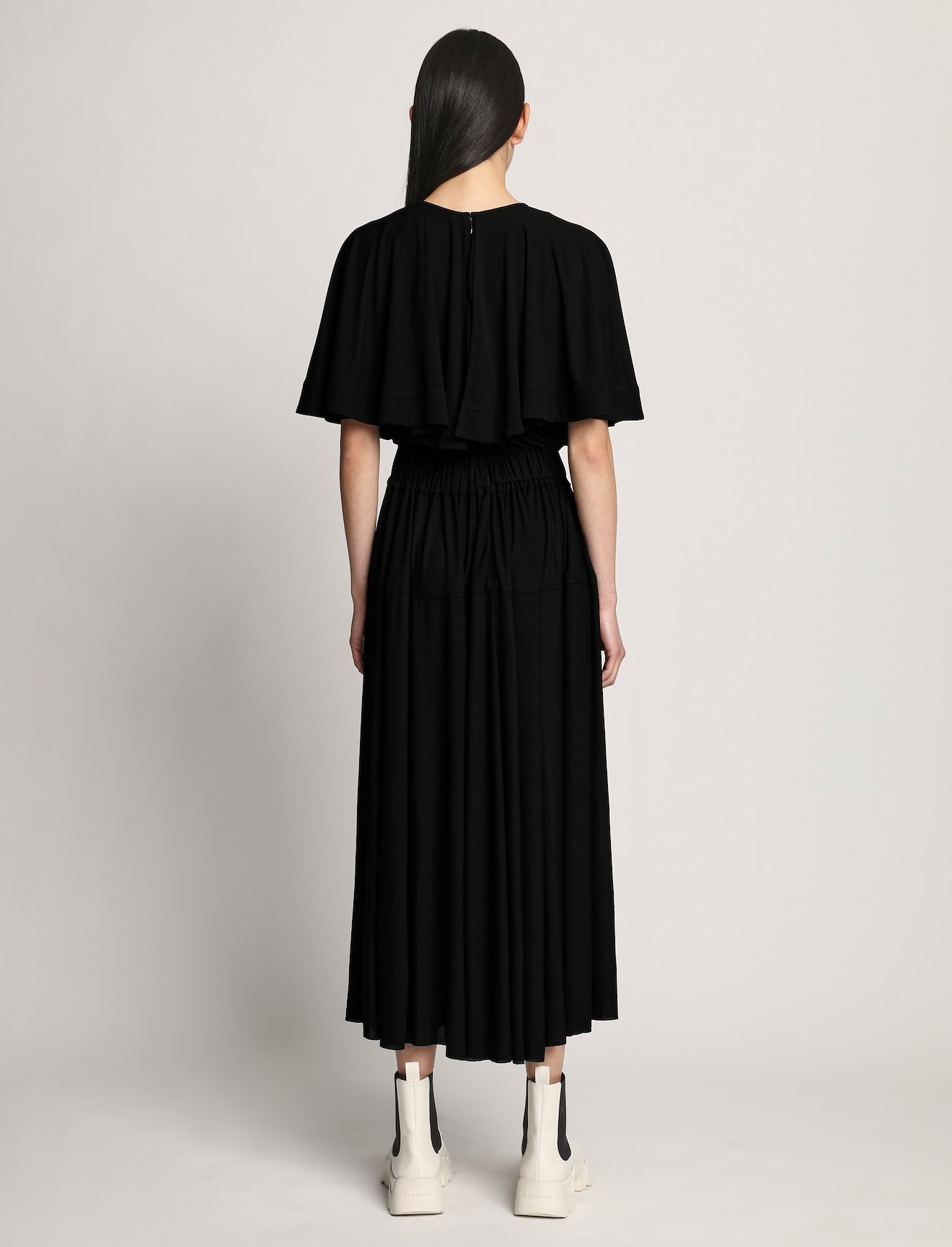 Viscose Crepe Gathered Jersey Dress #2
