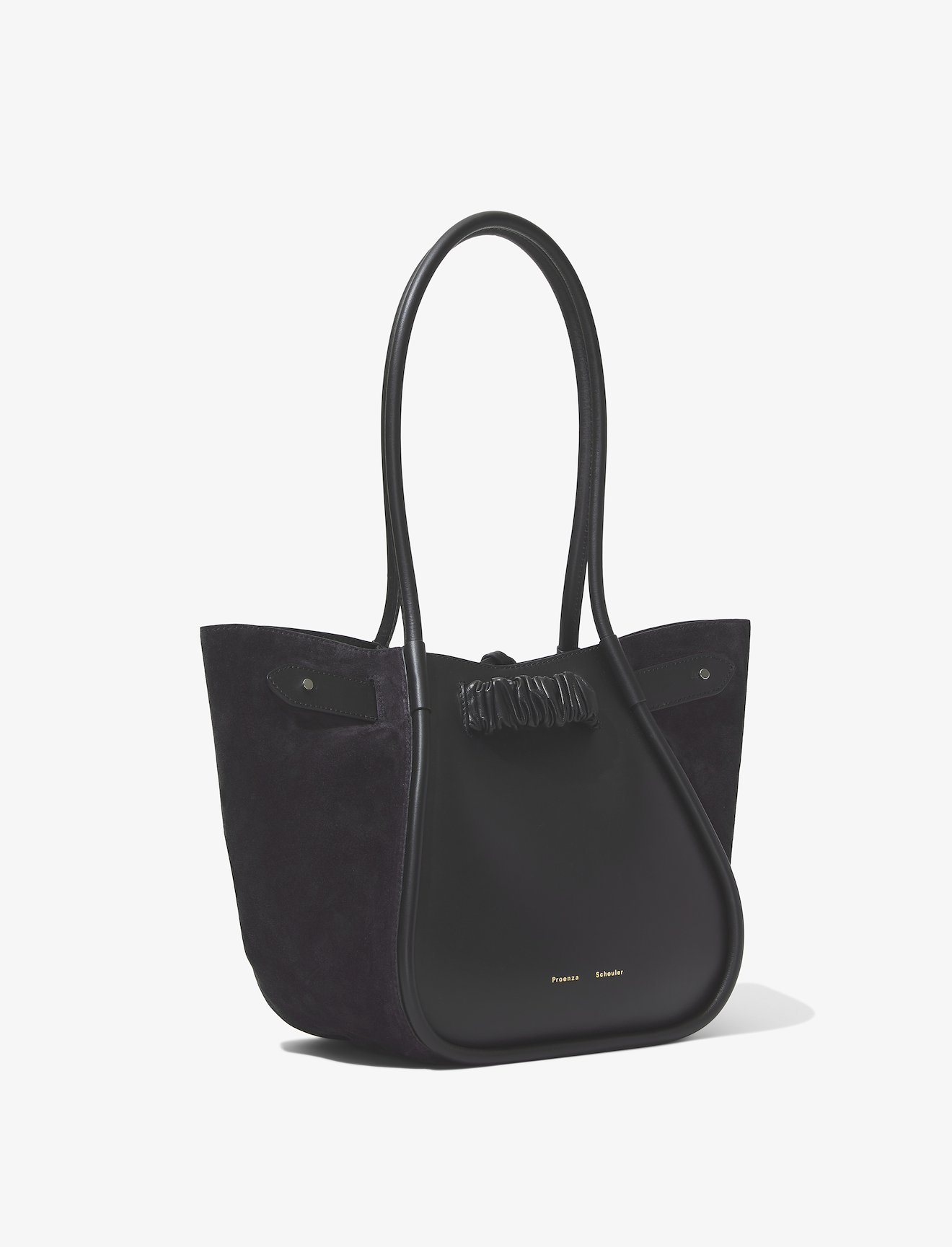 Suede Large Ruched Tote #1