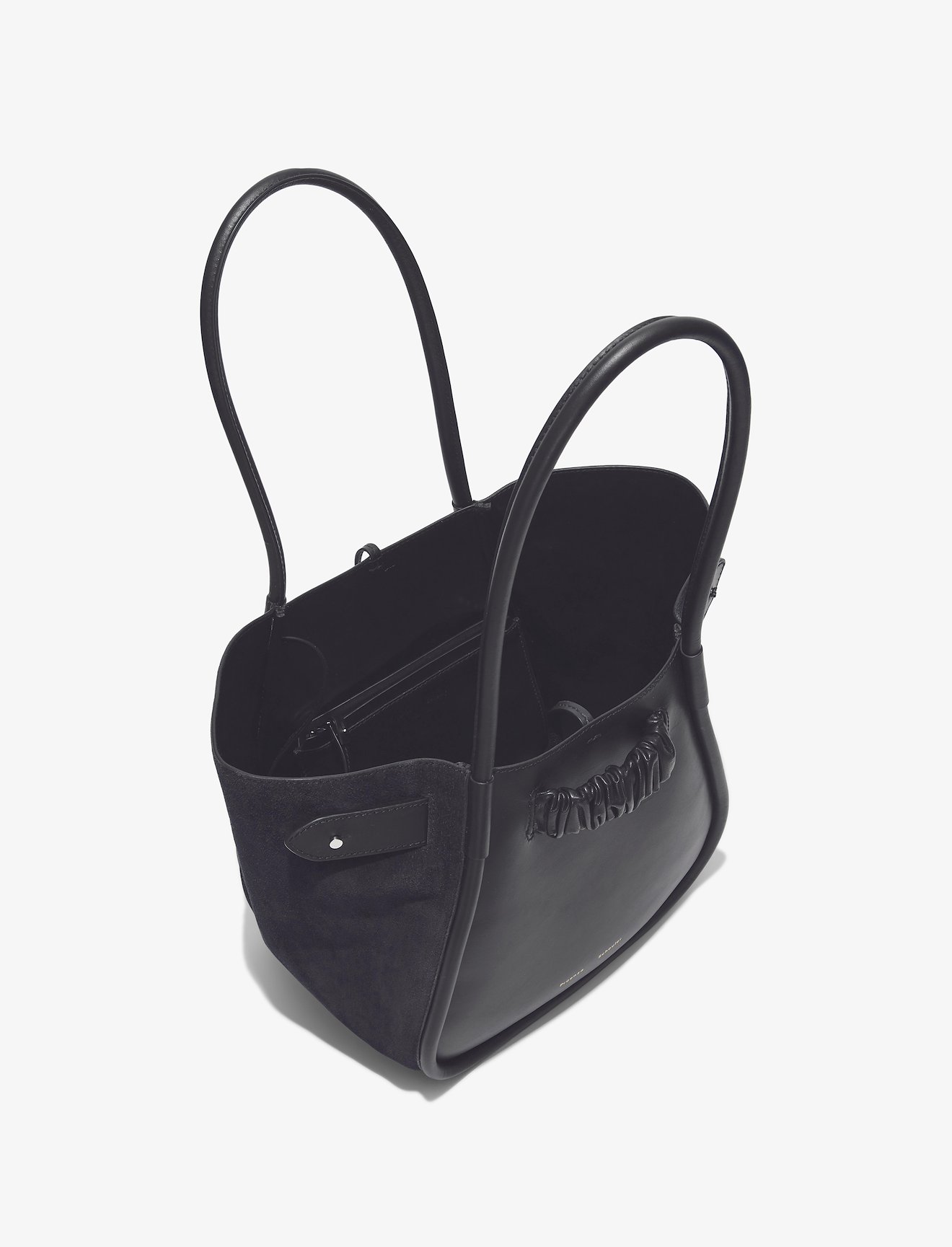 Suede Large Ruched Tote #4