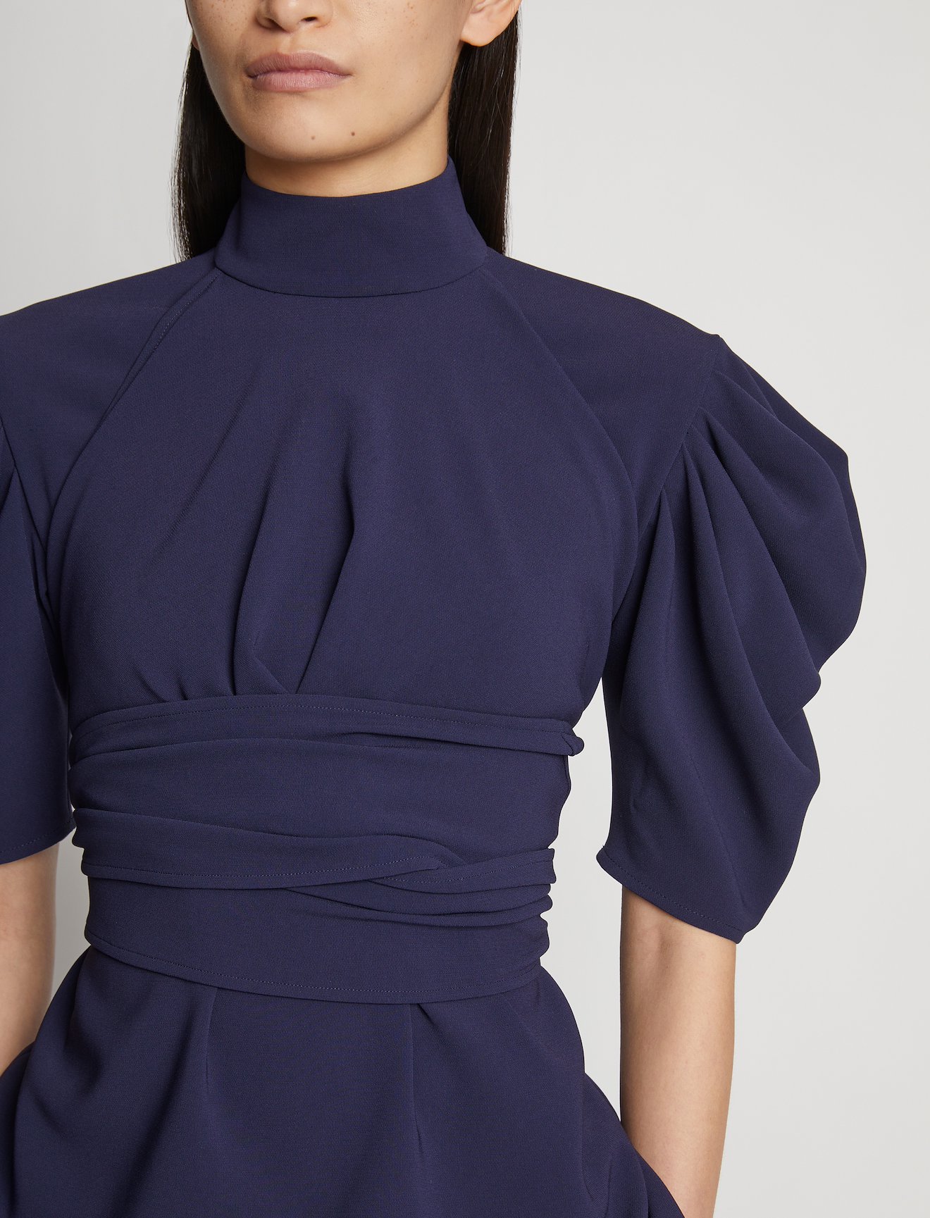 Matte Viscose Crepe Belted Top #4