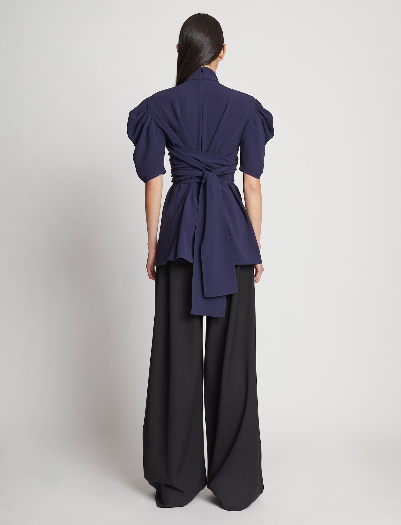 Matte Viscose Crepe Belted Top #3