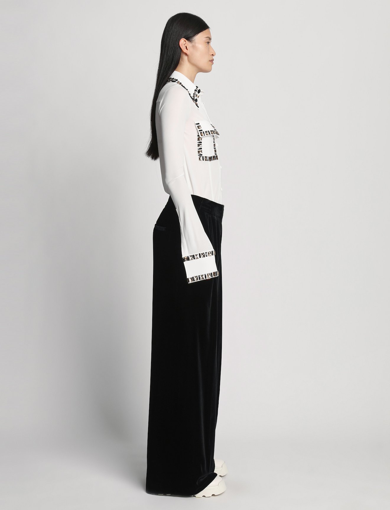 Silk Viscose Velvet Trouser #1