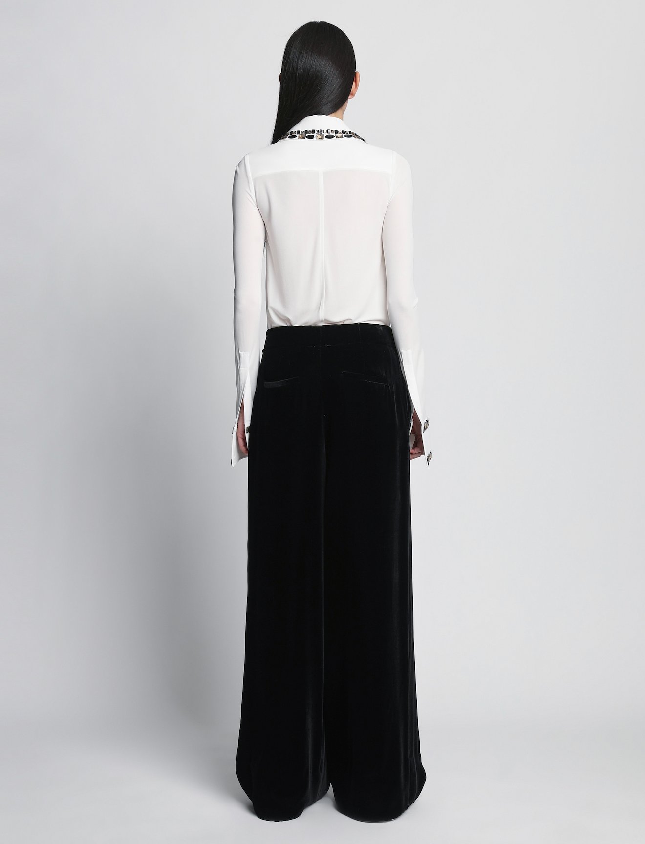 Silk Viscose Velvet Trouser #2