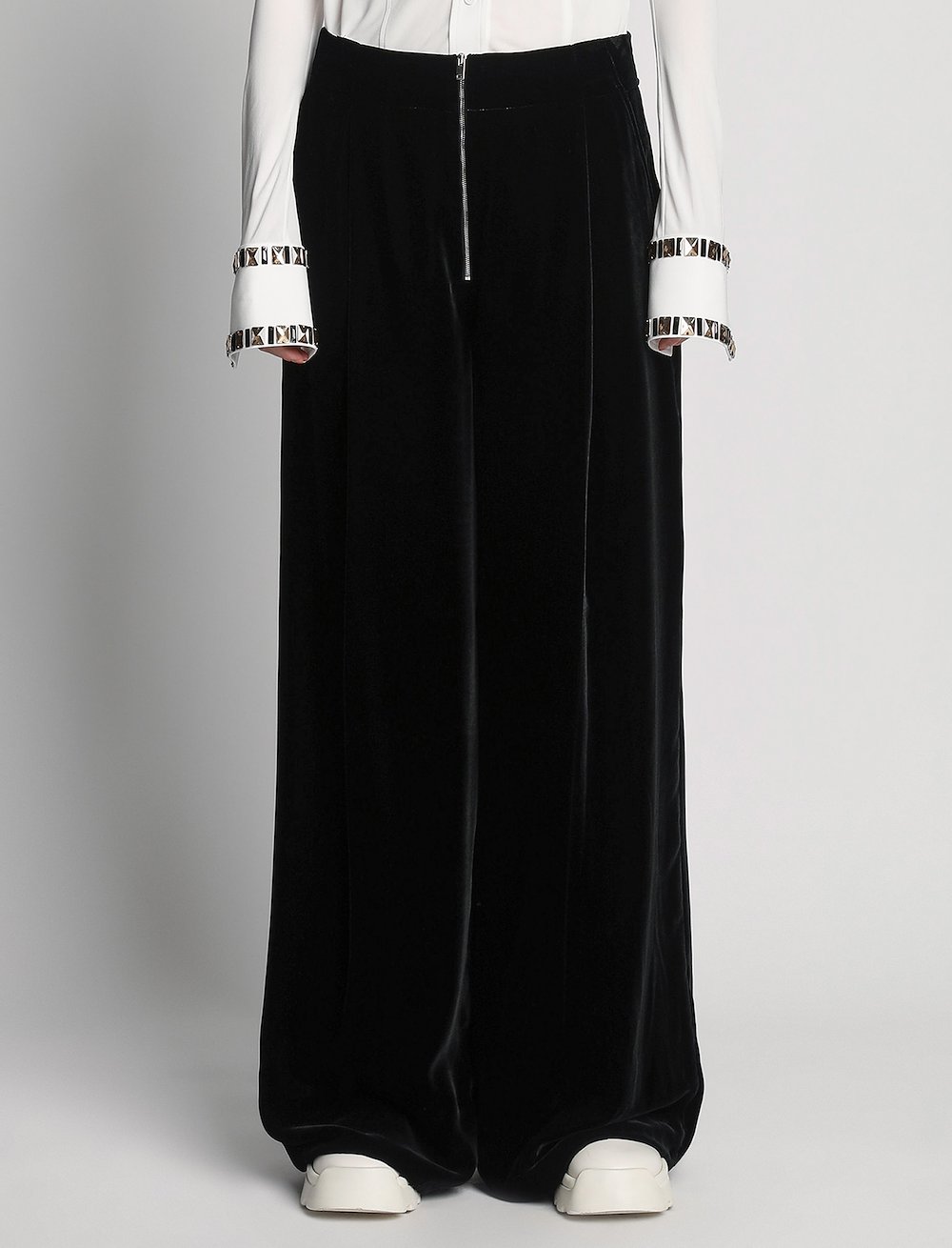 Silk Viscose Velvet Trouser