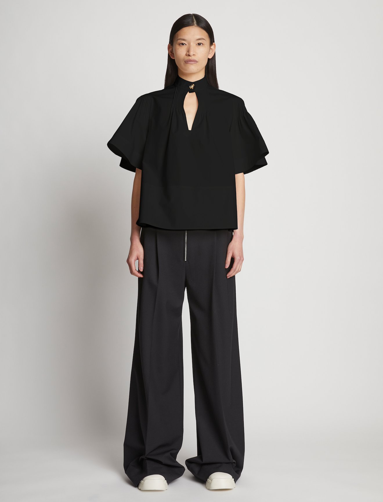 Poplin Pintuck Top #1