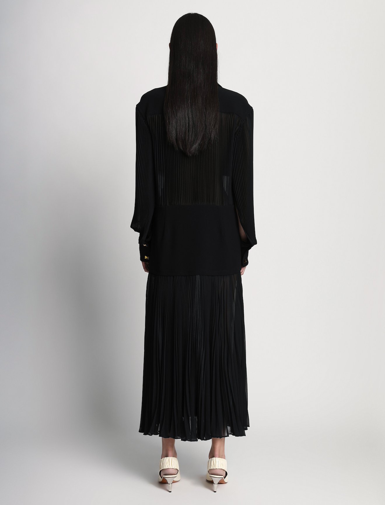 Sheer Pleated Flou Dress #2