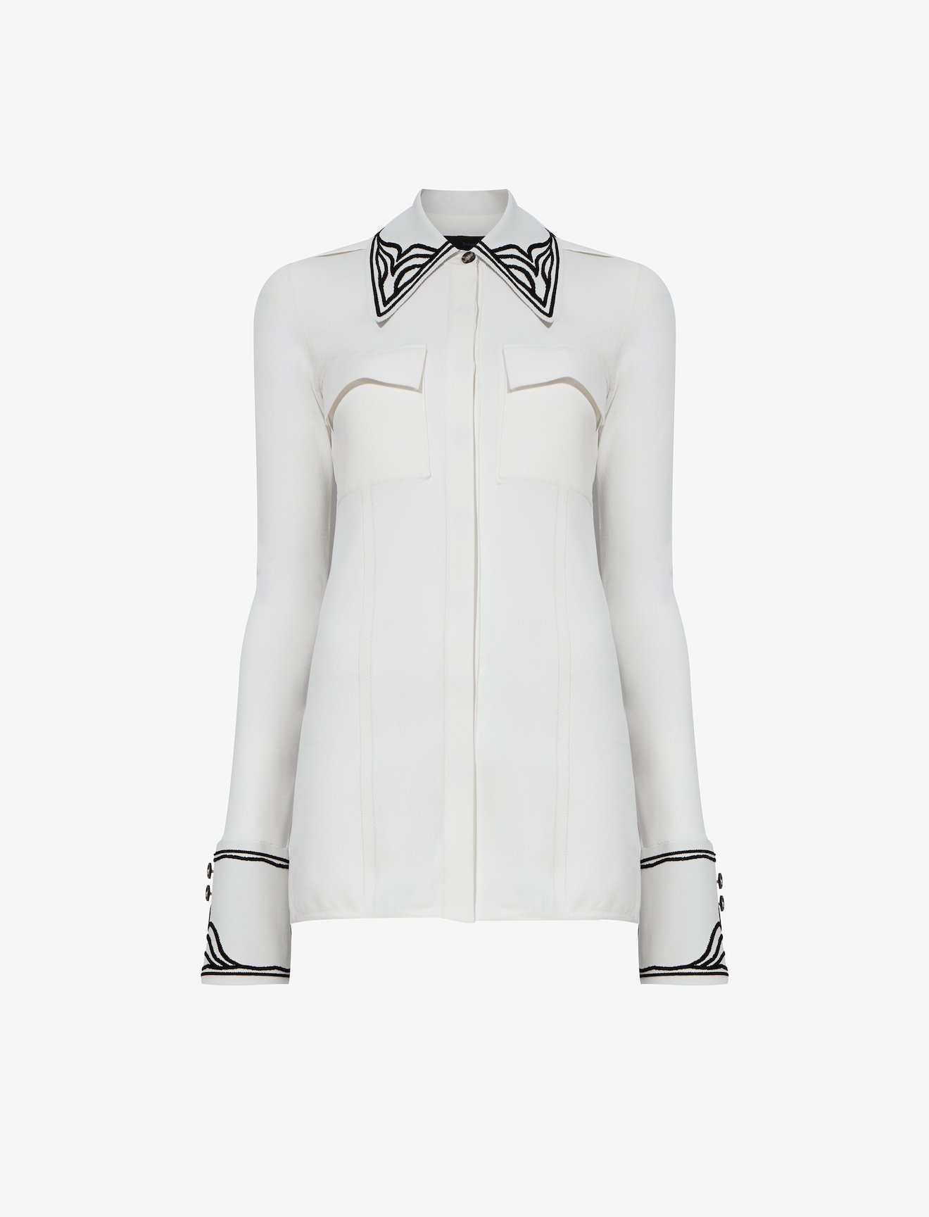 Cloque Jacquard Knit Shirt #5