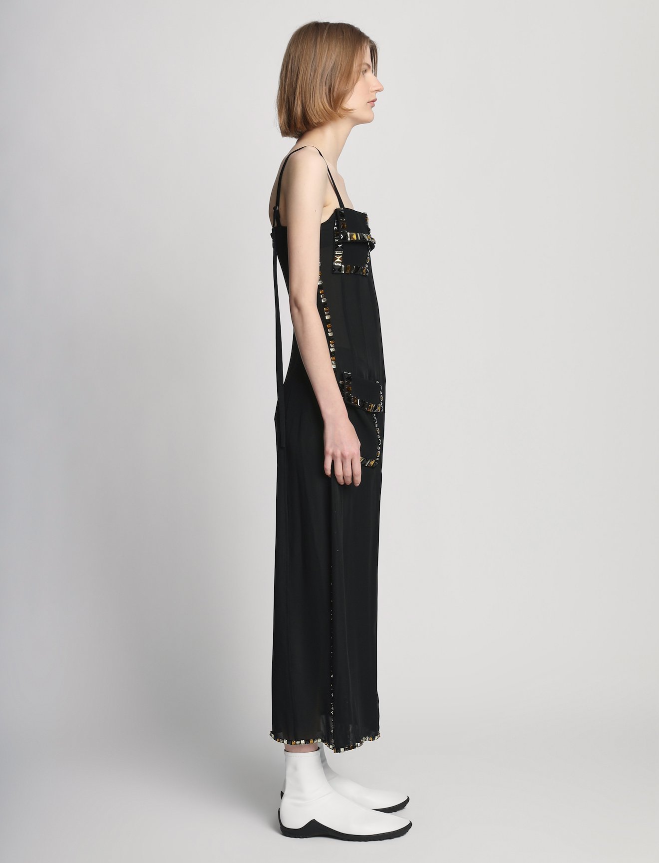 Embroidered Stone Chiffon Dress #1