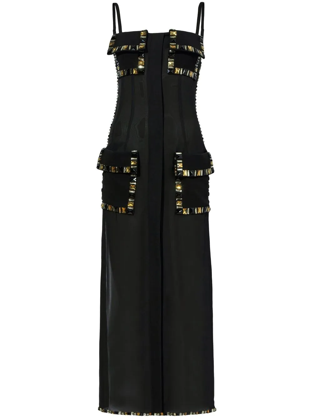 

Proenza Schouler gemstone-detail sleeveless midi dress - Black